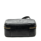 Shoulder Bag CC Vanity Top Handle Black Caviar Leather