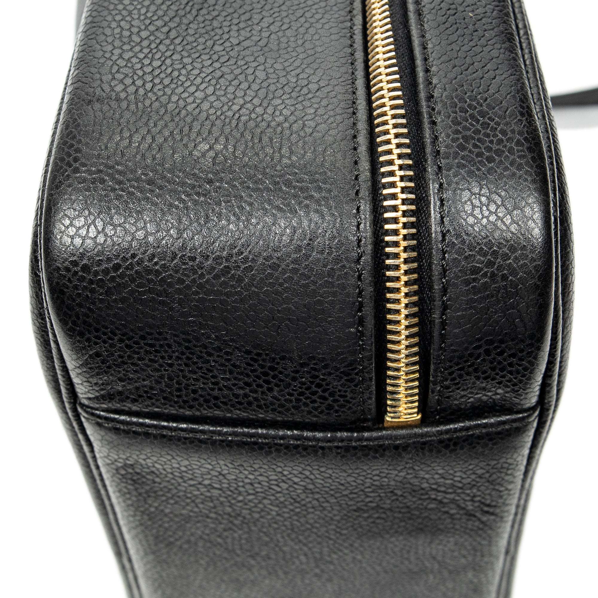 Shoulder Bag CC Vanity Top Handle Black Caviar Leather