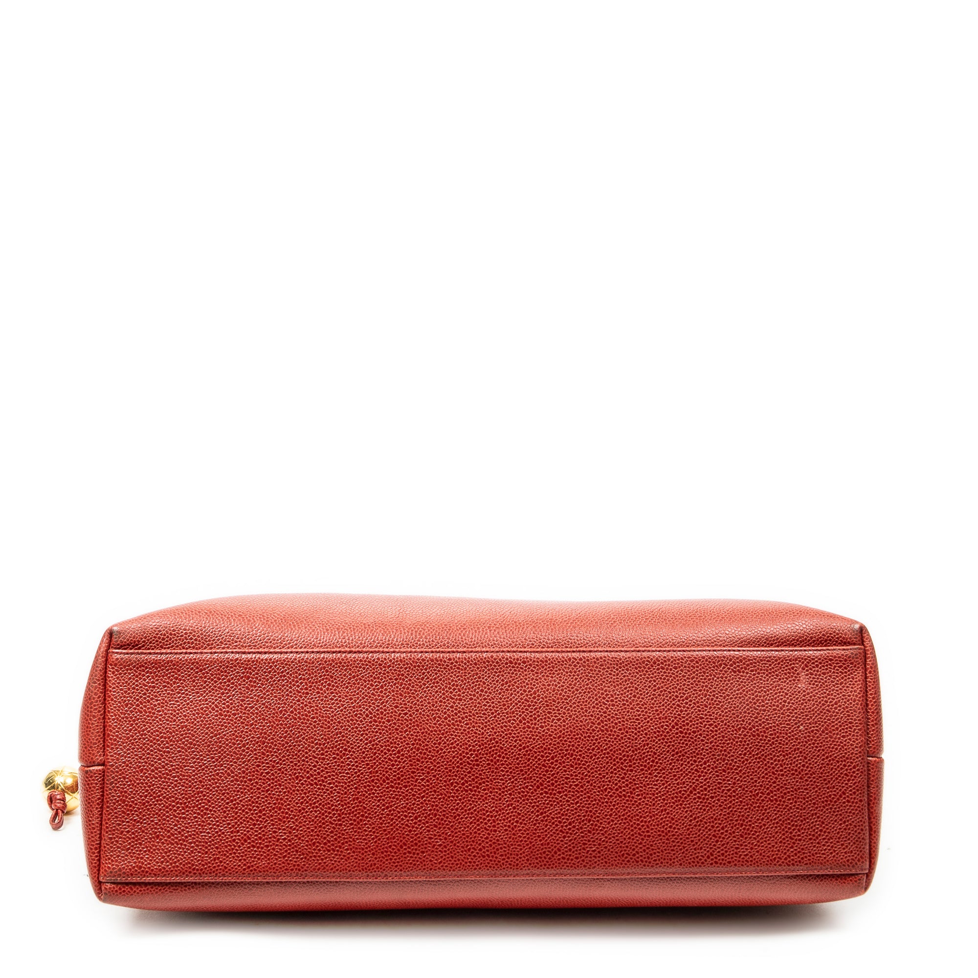 Shoulder Bag Large CC Dome Tote Red Caviar Leather