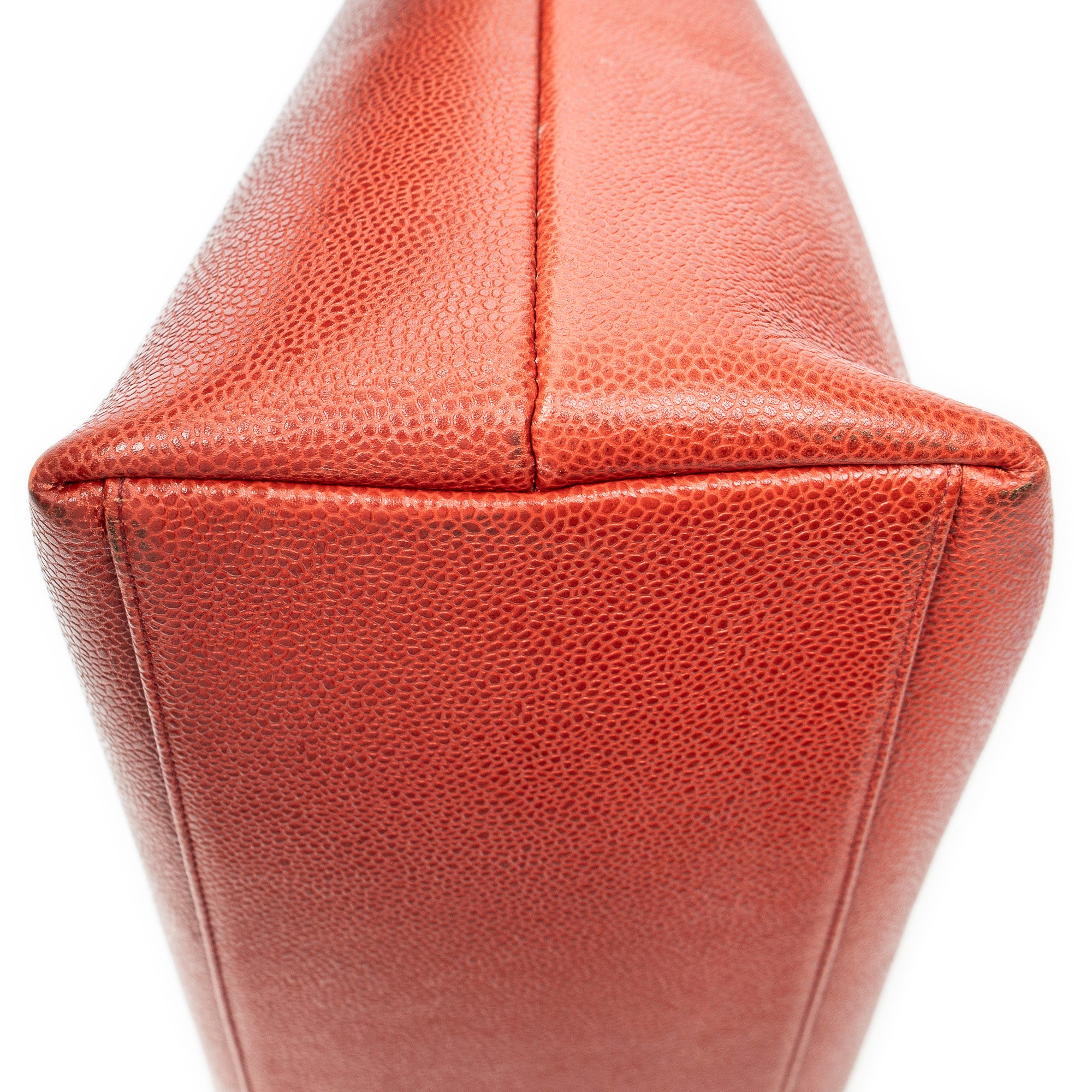 Shoulder Bag Large CC Dome Tote Red Caviar Leather