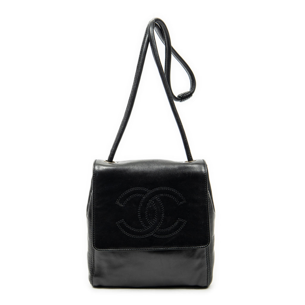 Shoulder Bag CC Flap Shoulder Bag Black Lambskin Leather