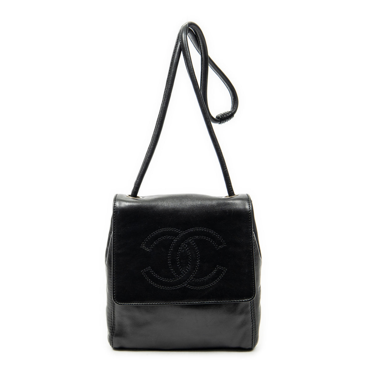 Shoulder Bag CC Flap Shoulder Bag Black Lambskin Leather