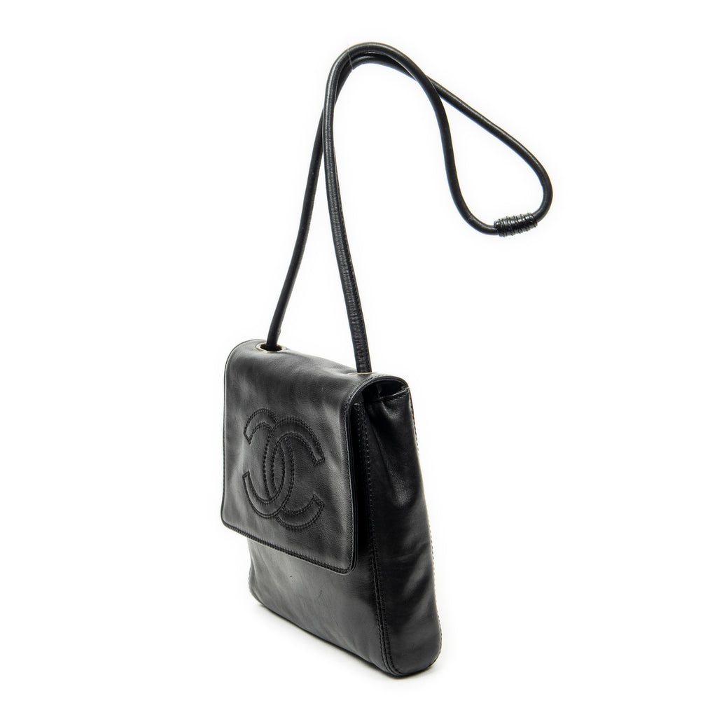 Shoulder Bag CC Flap Shoulder Bag Black Lambskin Leather