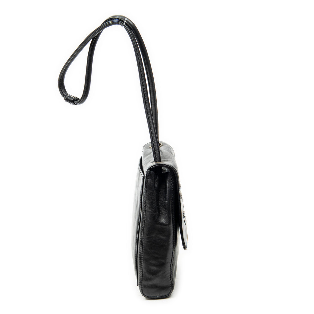 Shoulder Bag CC Flap Shoulder Bag Black Lambskin Leather