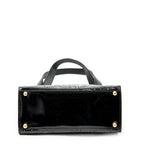 Shoulder Bag CC Perforated Camellia Tote Black Patent Leather
