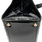 Shoulder Bag CC Perforated Camellia Tote Black Patent Leather