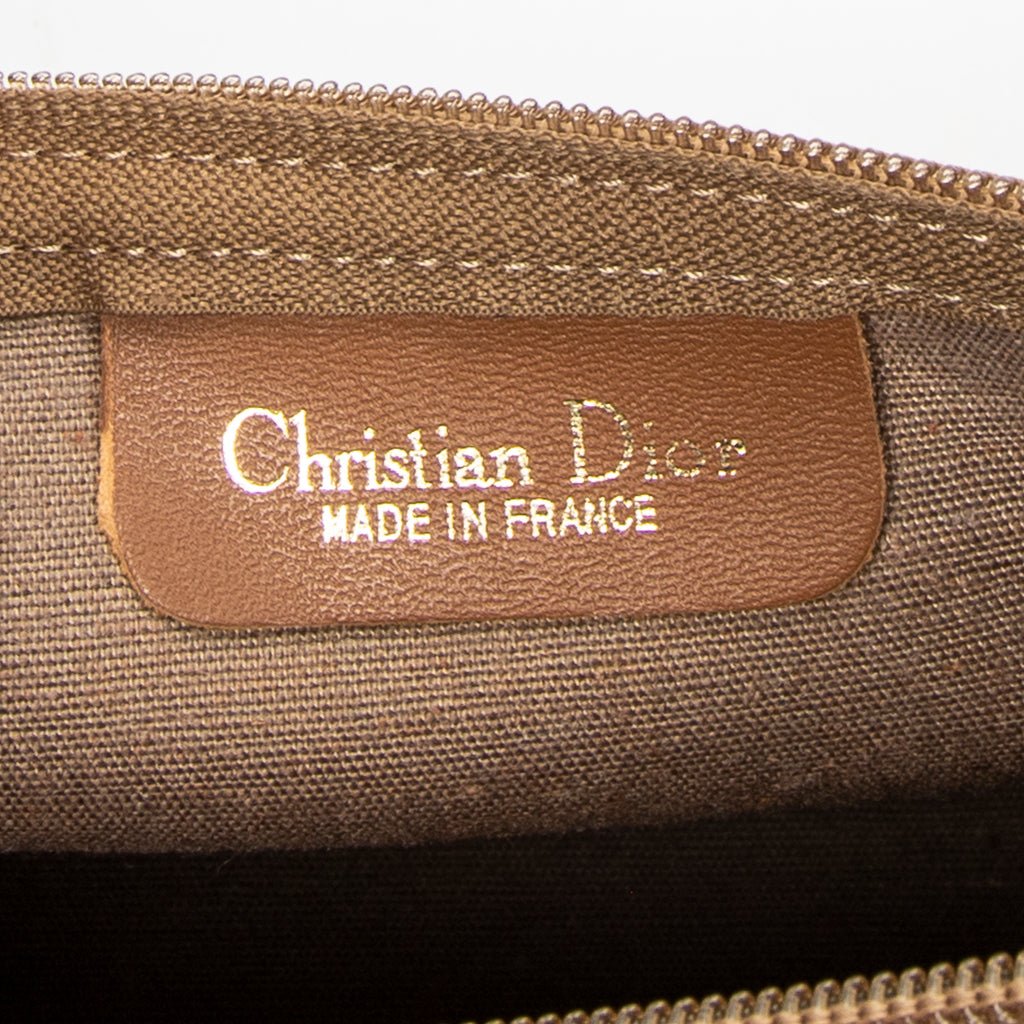 Handbag Vintage Barell Boston Brown Honeycomb Coated Canvas