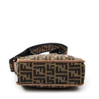 Shoulder Bag Square Crossbody Brown Zucca Canvas
