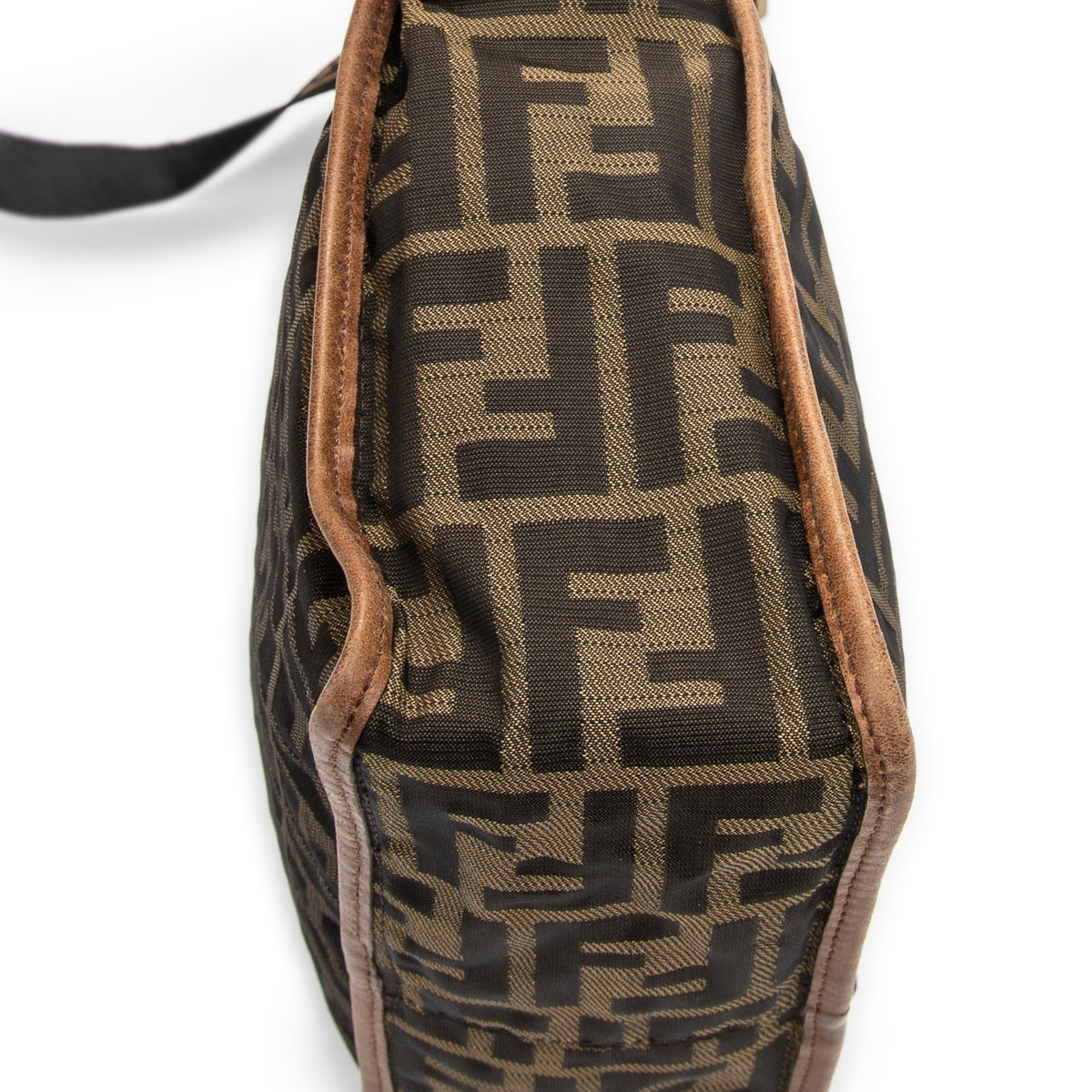 Shoulder Bag Square Crossbody Brown Zucca Canvas
