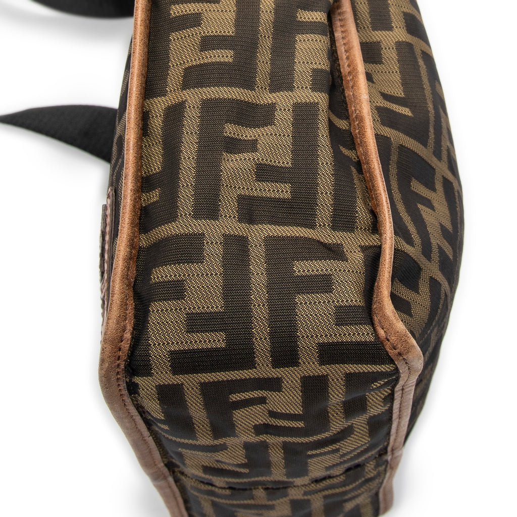 Shoulder Bag Square Crossbody Brown Zucca Canvas