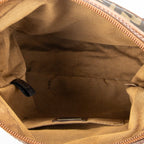 Shoulder Bag Square Crossbody Brown Zucca Canvas