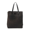 Handbag Vertical FF Slim Handle Tote Black Zucchino Canvas