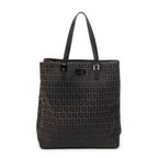 Handbag Vertical FF Slim Handle Tote Black Zucchino Canvas