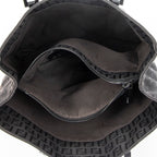 Handbag Vertical FF Slim Handle Tote Black Zucchino Canvas