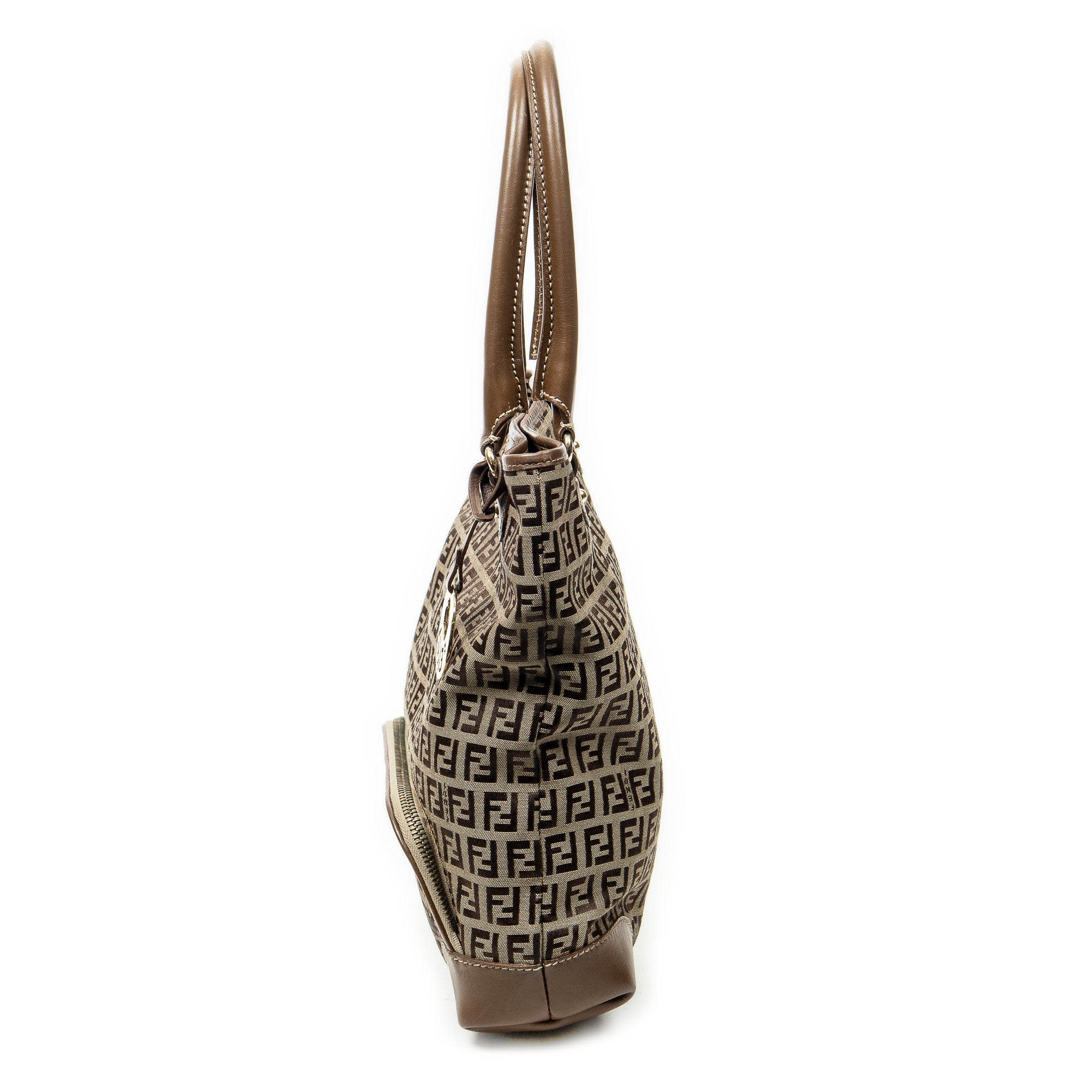 Shoulder Bag Chef Front Pocket Tote Brown Zucchino Canvas