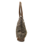 Shoulder Bag Chef Front Pocket Tote Brown Zucchino Canvas
