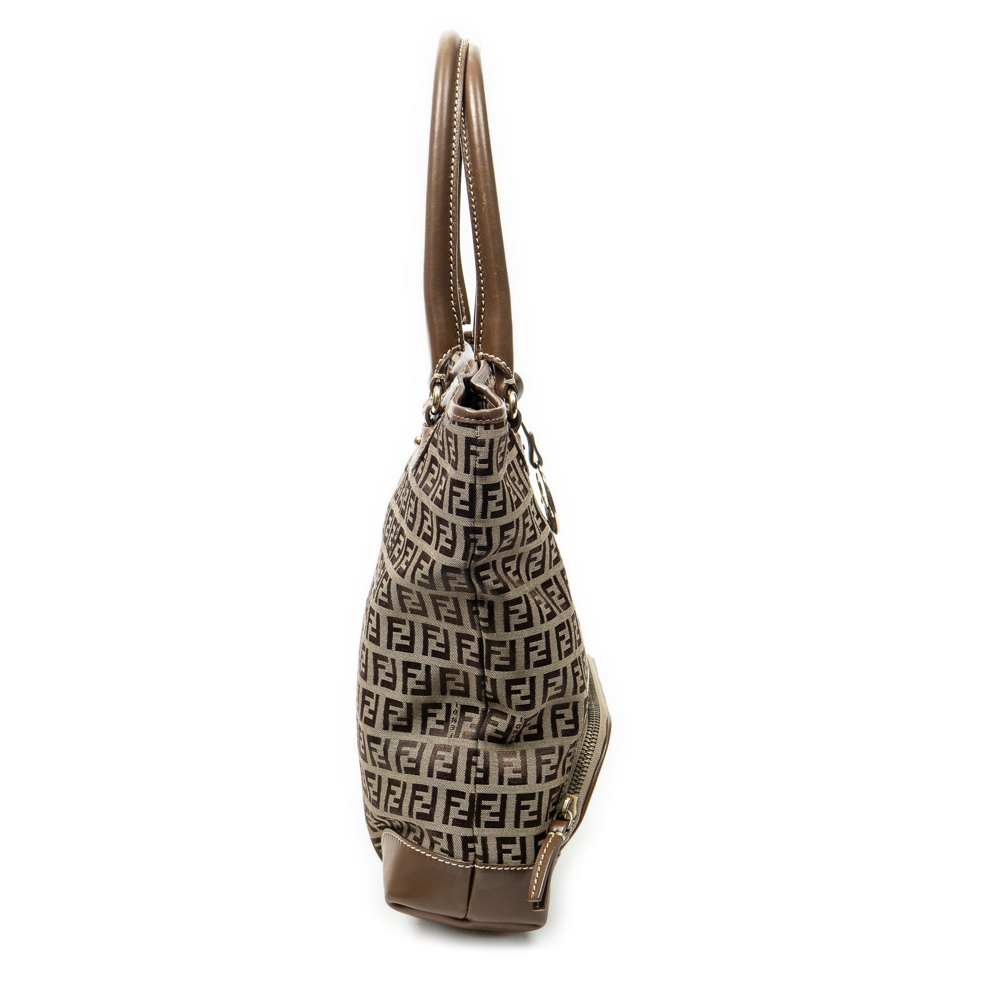 Shoulder Bag Chef Front Pocket Tote Brown Zucchino Canvas