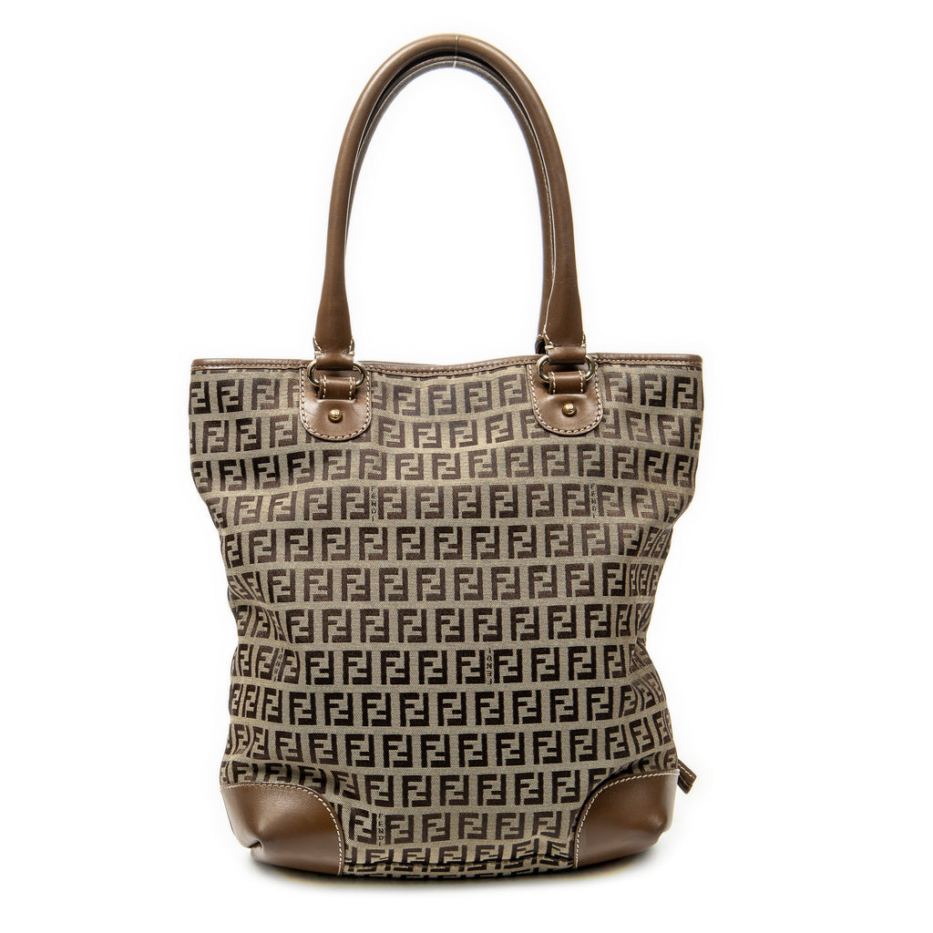 Shoulder Bag Chef Front Pocket Tote Brown Zucchino Canvas