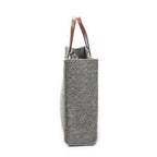 Handbag Diamante Tote Grey Quilted Felt Canvas