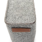 Handbag Diamante Tote Grey Quilted Felt Canvas