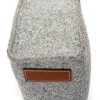 Handbag Diamante Tote Grey Quilted Felt Canvas