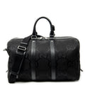 Travel Bag Convertible Duffle Bag Black Jumbo GG Canvas