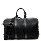Travel Bag Convertible Duffle Bag Black Jumbo GG Canvas