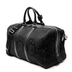 Travel Bag Convertible Duffle Bag Black Jumbo GG Canvas