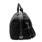 Travel Bag Convertible Duffle Bag Black Jumbo GG Canvas