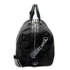 Travel Bag Convertible Duffle Bag Black Jumbo GG Canvas