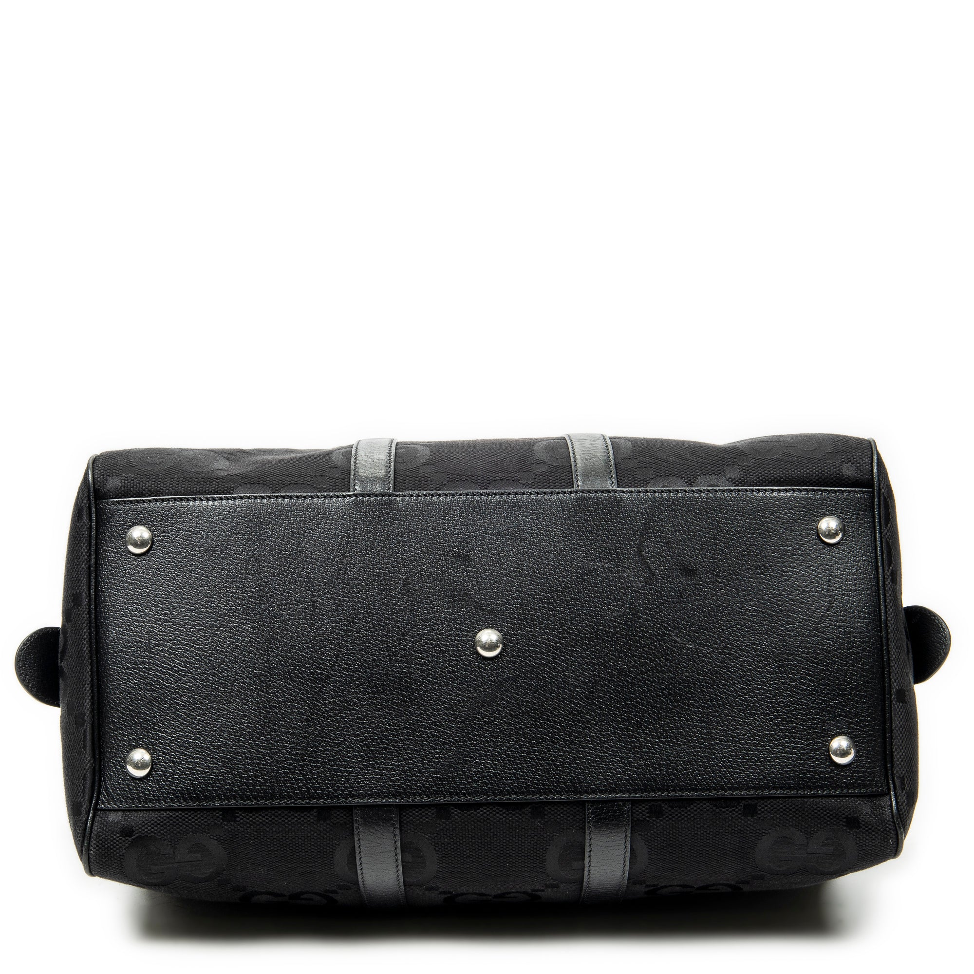Travel Bag Convertible Duffle Bag Black Jumbo GG Canvas