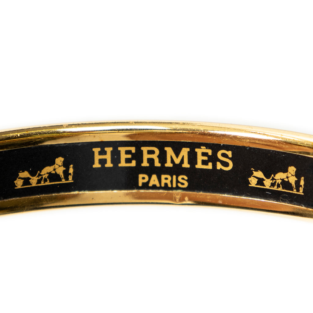 Bracelet Enamel Bangle PM Green Gold Plated