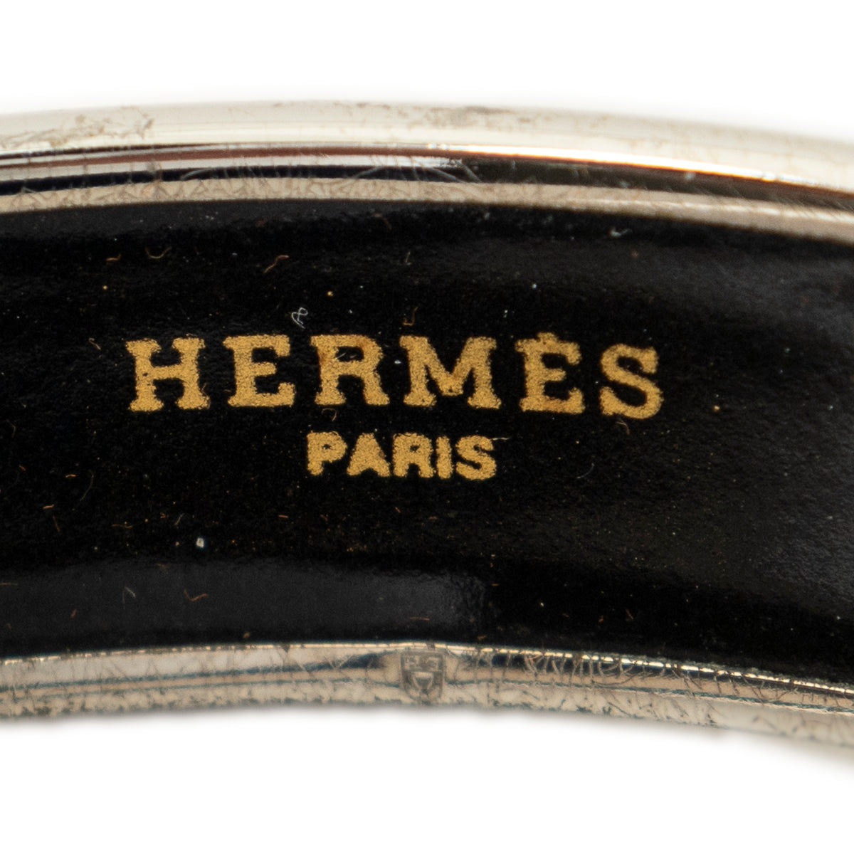 Bracelet Enamel Bangle MM Ivory Silver Plated