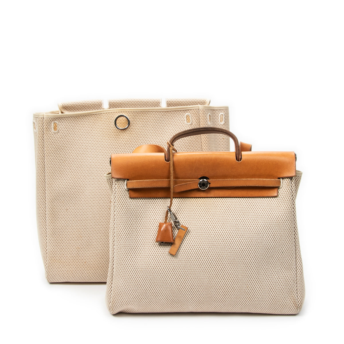 Shoulder Bag Herbag 2 in 1 MM Beige Toile GM Canvas