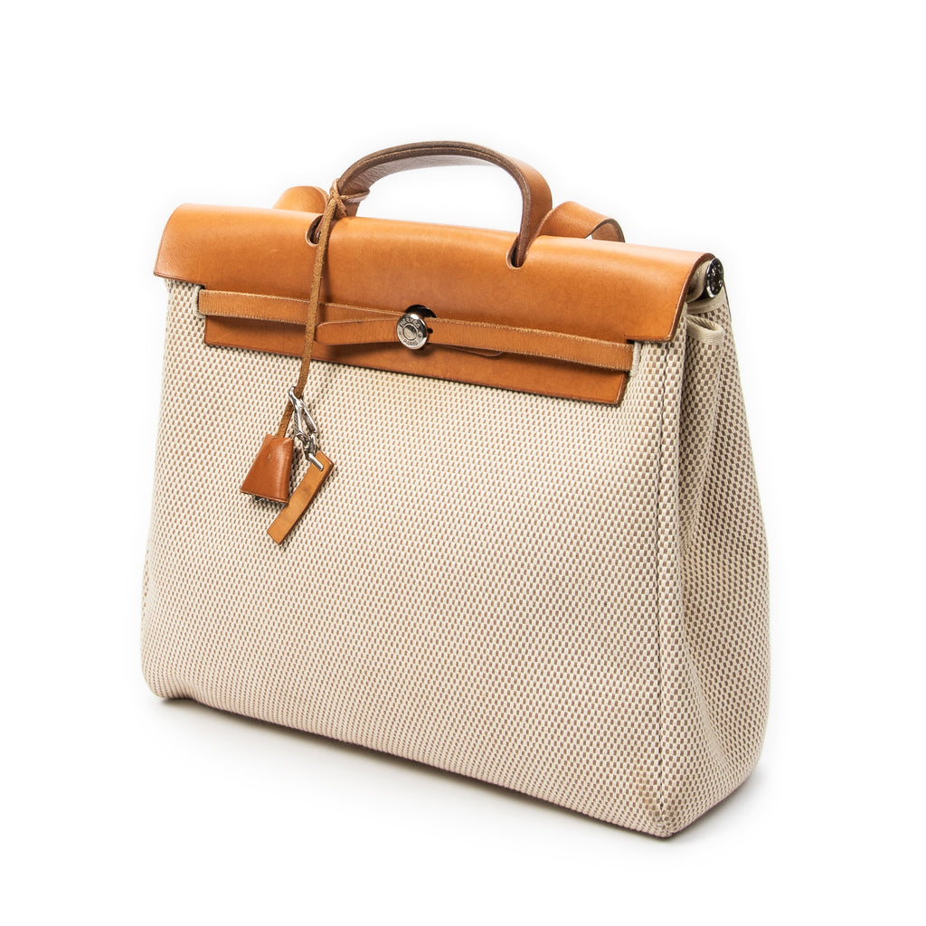 Shoulder Bag Herbag 2 in 1 MM Beige Toile GM Canvas