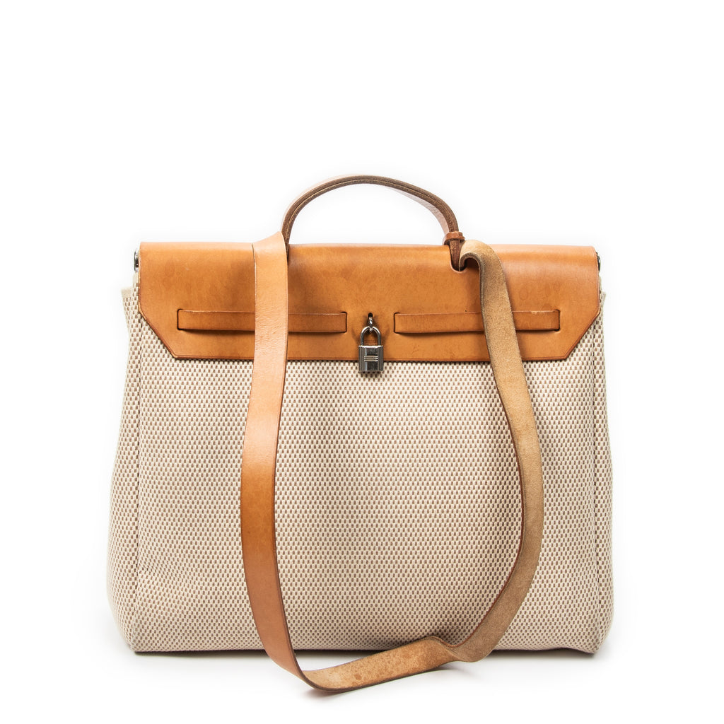 Shoulder Bag Herbag 2 in 1 MM Beige Toile GM Canvas