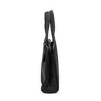 Shoulder Bag Square Zip Tote Black Nylon Canvas