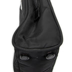 Shoulder Bag Square Zip Tote Black Nylon Canvas