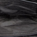 Shoulder Bag Square Zip Tote Black Nylon Canvas