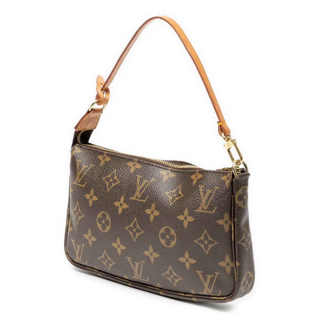 Pochette Accessoires en toile Monogram marron