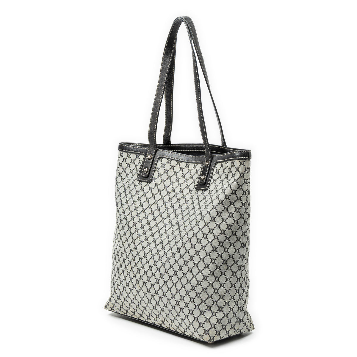 Shoulder Bag Vertical Tote Black Macadam Canvas