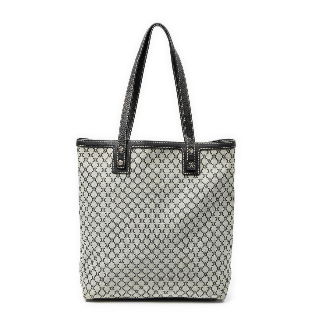 Shoulder Bag Vertical Tote Black Macadam Canvas