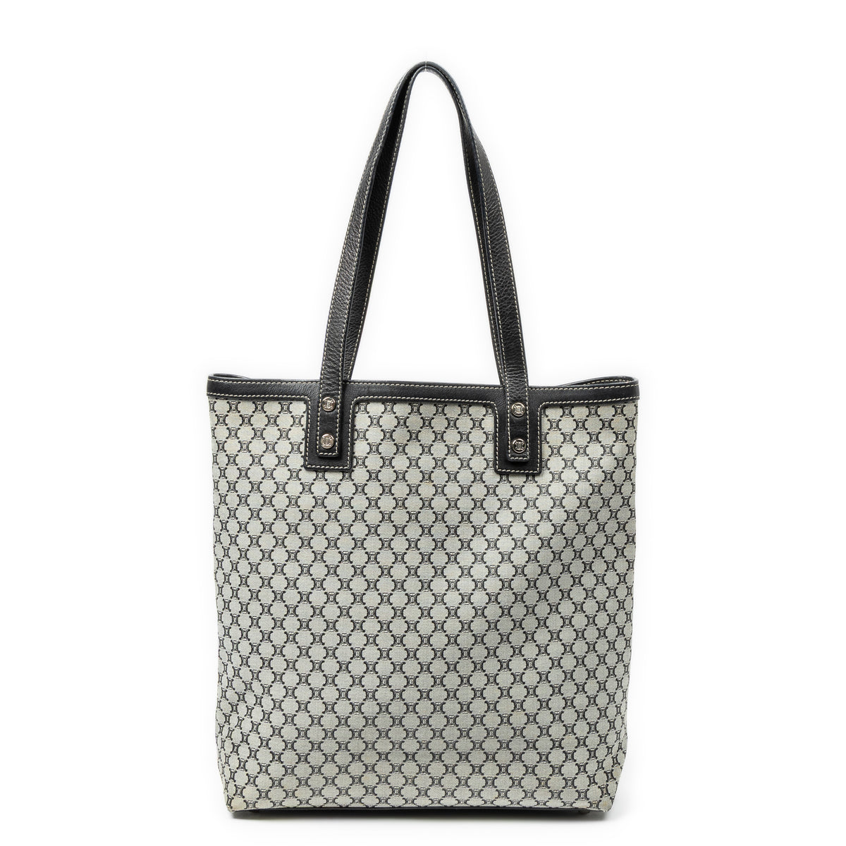 Shoulder Bag Vertical Tote Black Macadam Canvas