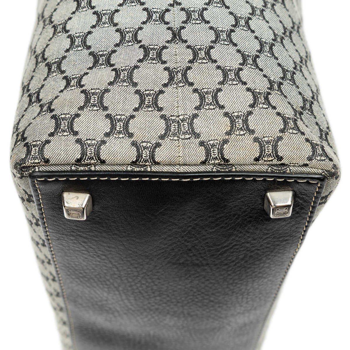 Shoulder Bag Vertical Tote Black Macadam Canvas