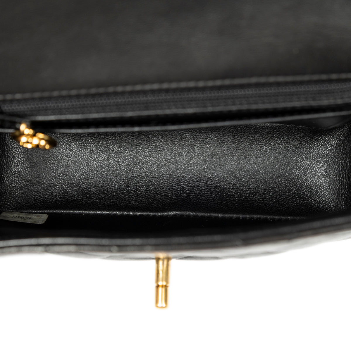 Handbag CC Mini Square Flap Black Quilted Lambskin Leather