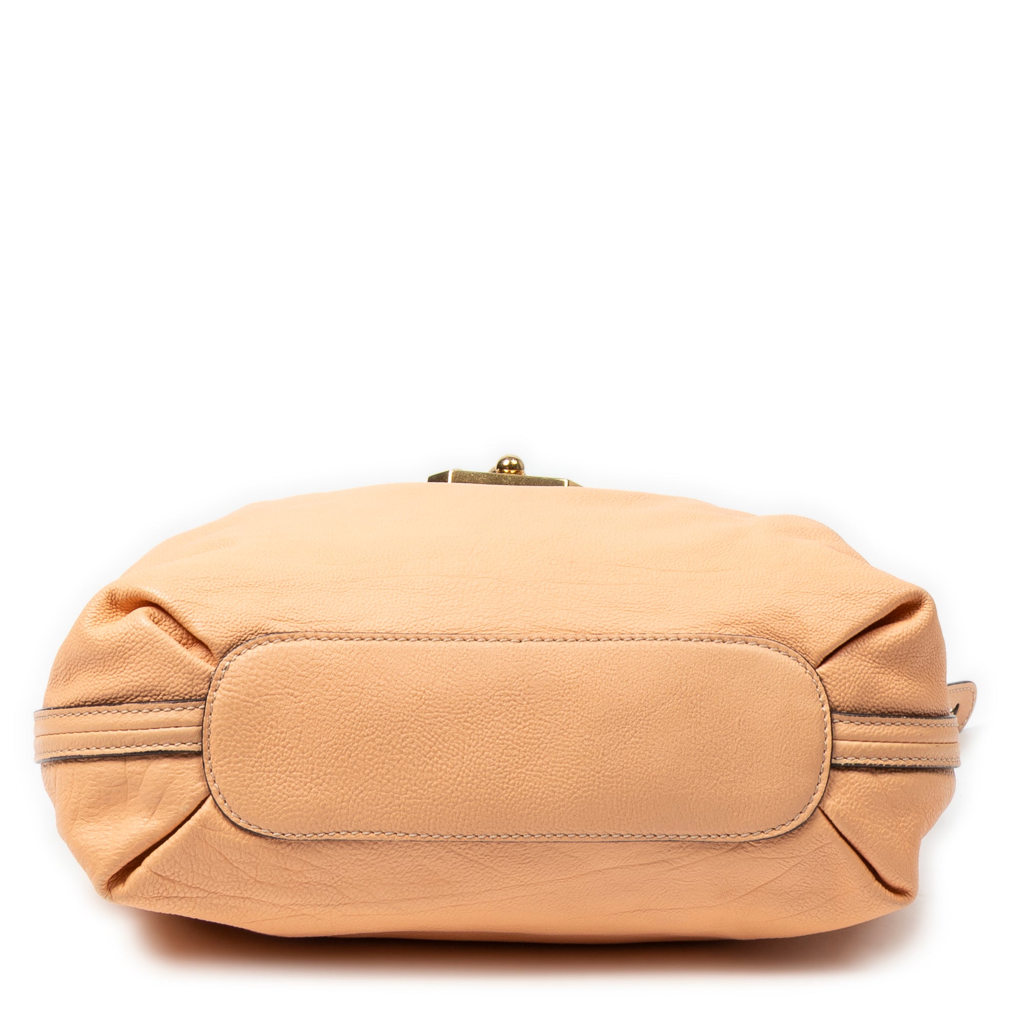 Shoulder Bag Elsie Satchel Orange Grained Calfskin Leather