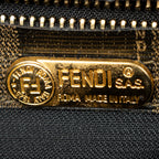 Clutch Vintage Flap Clutch Brown Pequin Coated Canvas