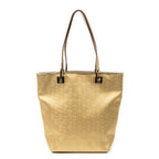Shoulder Bag Small Bucket Tote Gold Monogrammed Canvas