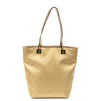 Shoulder Bag Small Bucket Tote Gold Monogrammed Canvas