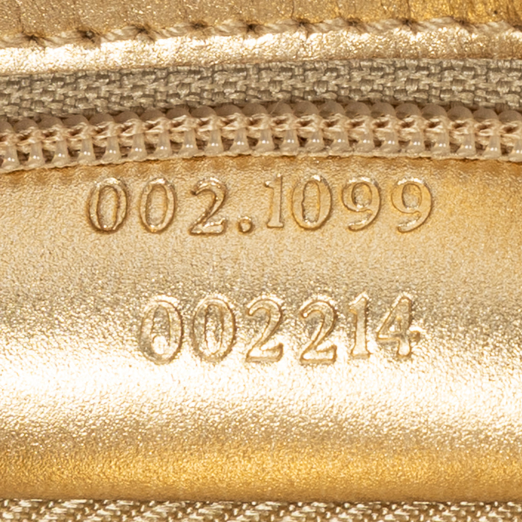 Shoulder Bag Small Bucket Tote Gold Monogrammed Canvas